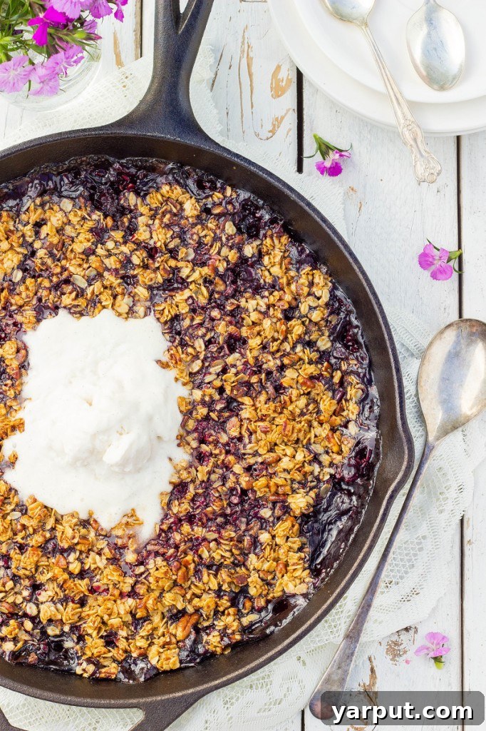 Berry Bliss Crisp with Chocolate and Pecan Crunch 10 Enjoying Mixed Berry Crisp with Chocolate and Pecans