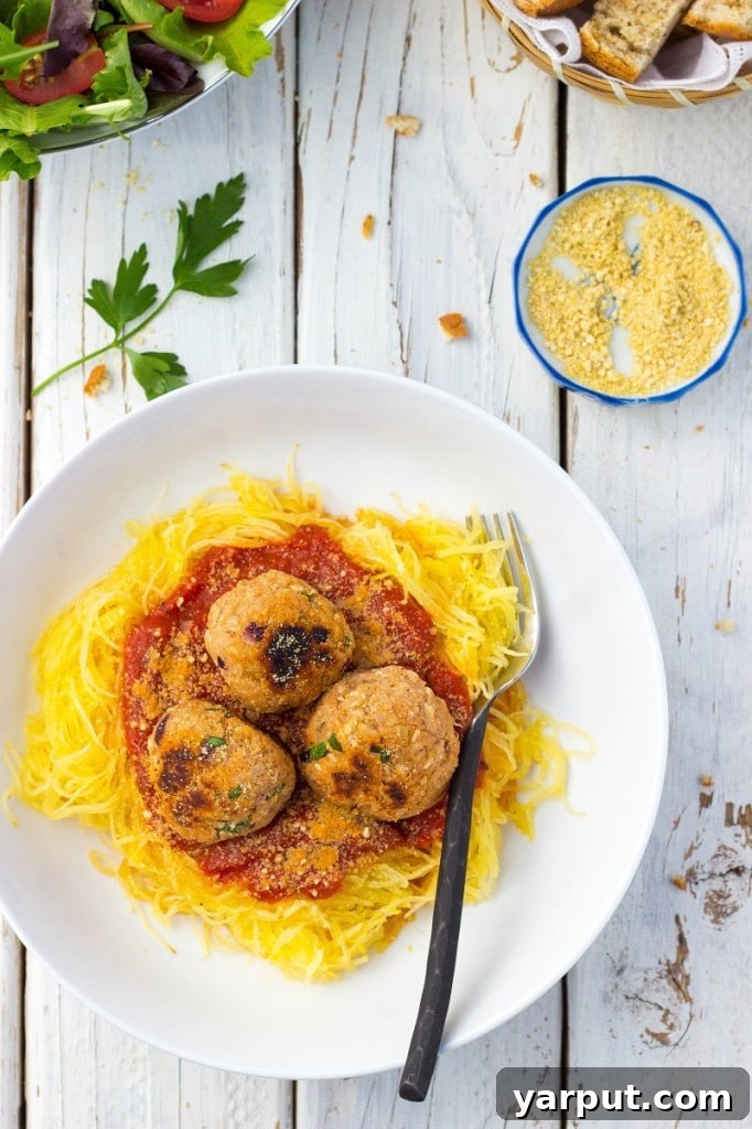 Spaghetti Squash with Savory Garden Meatballs 7 Vegetarian Meatballs with Spaghetti Squash-0275