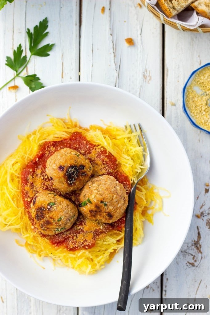 Spaghetti Squash with Savory Garden Meatballs 9 Vegetarian Meatballs with Spaghetti Squash-0317