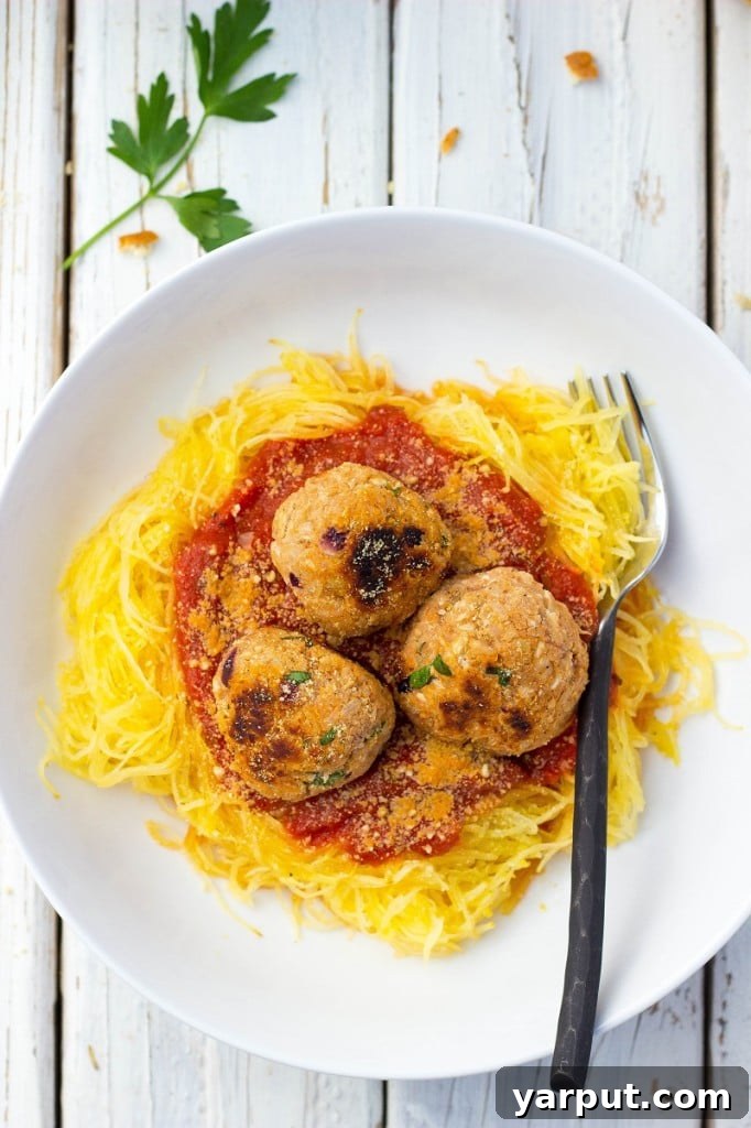 Spaghetti Squash with Savory Garden Meatballs 10 Vegetarian Meatballs with Spaghetti Squash-0342