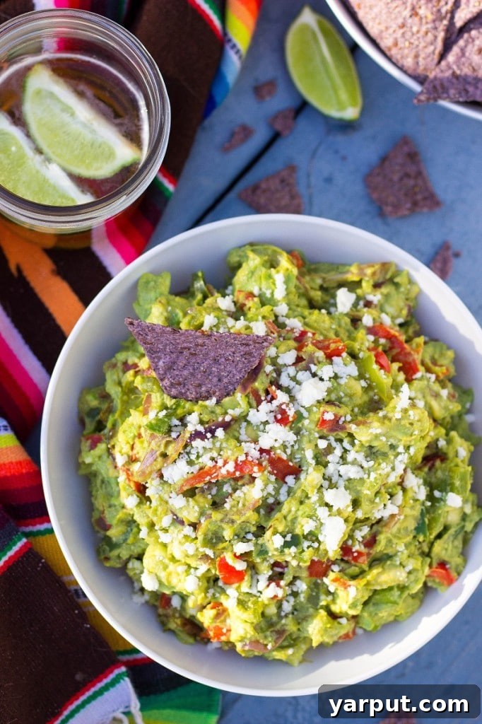 Close-up of Fajita Guacamole with vibrant colors