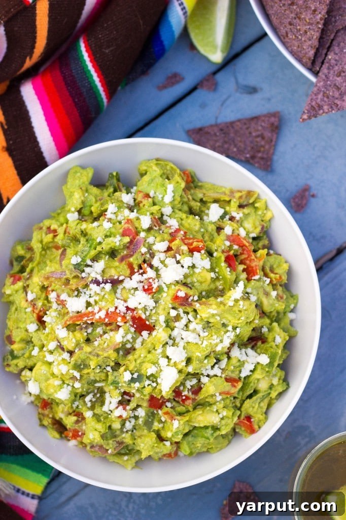 Freshly mashed avocado for guacamole