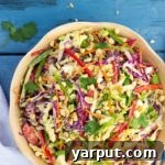 Creamy Rainbow Asian Slaw with vibrant vegetables