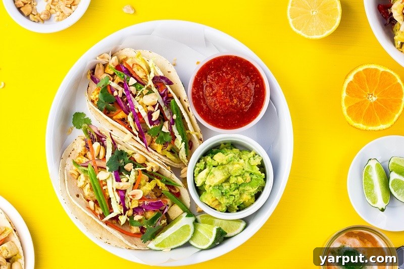 Tangy Umami Tofu Tacos 5 Finished Citrus & Miso Marinated Tofu Tacos
