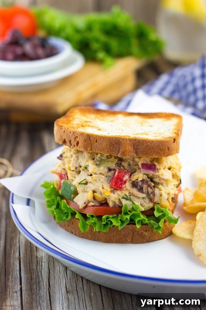 Zesty Greek Chickpea Sandwiches 9 Final plated Greek Chickpea Salad Sandwiches