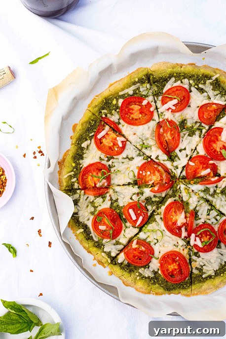 Sun-Kissed Roma Tomato Pesto Pizza Gluten-Free Vegan 2 Delicious Homemade Pesto Pizza with Fresh Roma Tomatoes