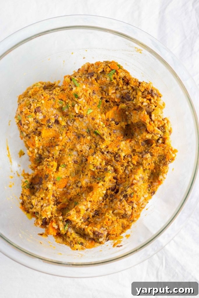 Zesty Sweet Potato Green Chili Burgers 6 Preparing Green Chili and Sweet Potato Veggie Burgers