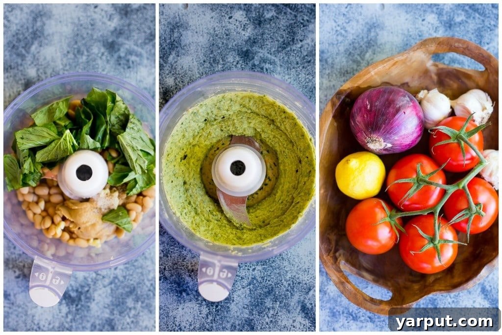 Vibrant Lemon-Basil White Bean & Tomato Toasts 4 Step-by-Step Preparation of Basil Lemon White Bean Toasts with Tomato