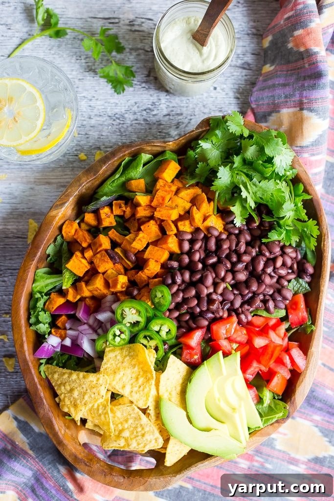 Sweet Potato Taco Fiesta with Peppery Greens and Jalapeño Ranch Kick 6 Sweet Potato Taco Salad with Pepper Greens & Jalapeno Ranch-5240