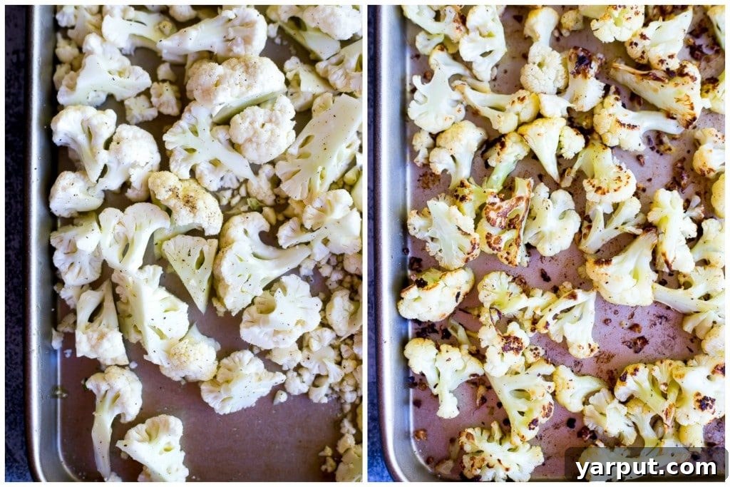 Smoky Cauliflower with Zesty Chimichurri 4 Roasted Cauliflower with Chimichurri Step 2