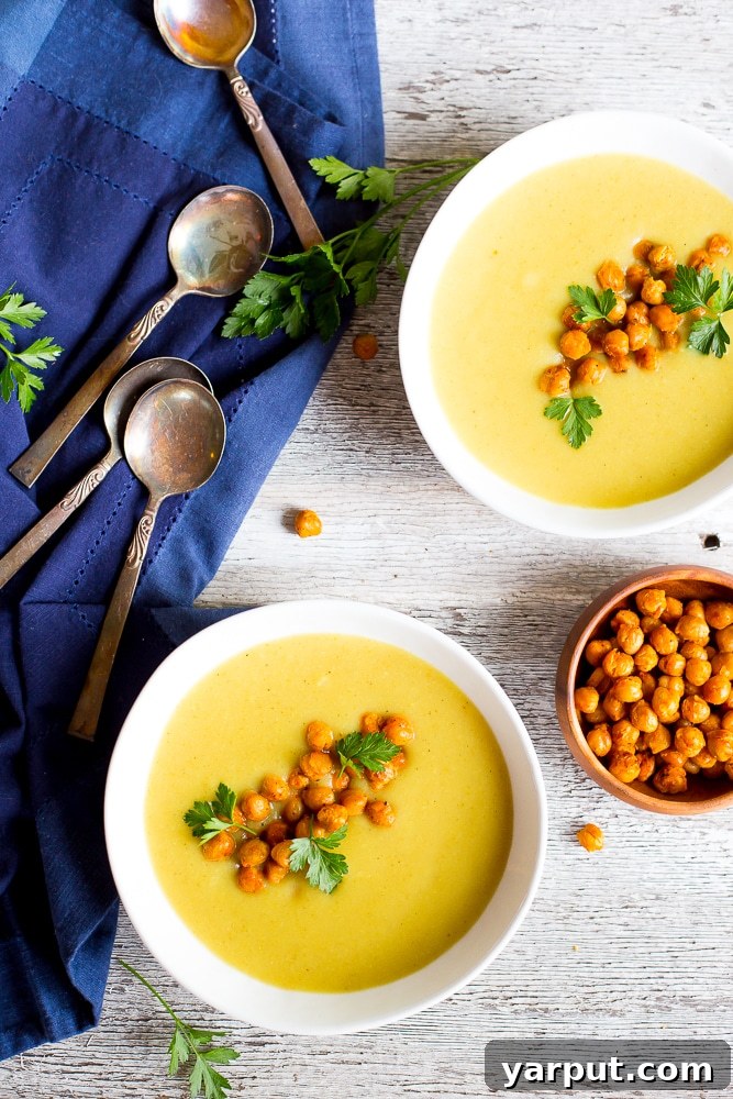 Bowl of Curried Cauliflower & Potato Soup