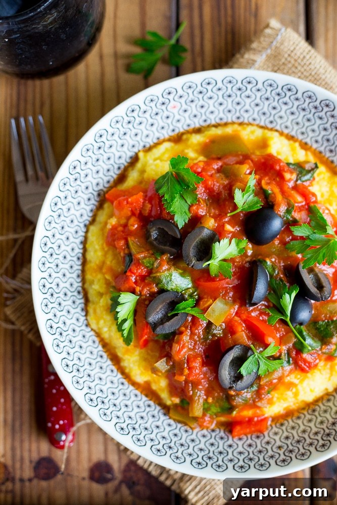 Close-up of vibrant Pizza Polenta Bowls