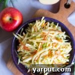 Prepared Fennel and Apple Slaw, ready for serving