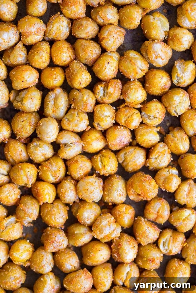 Taco-Spiced Crunchy Chickpea Bites 3 These Crispy Roasted Taco Chickpeas make for a delicious and nutritious snack! Baked in the oven and loaded with protein!