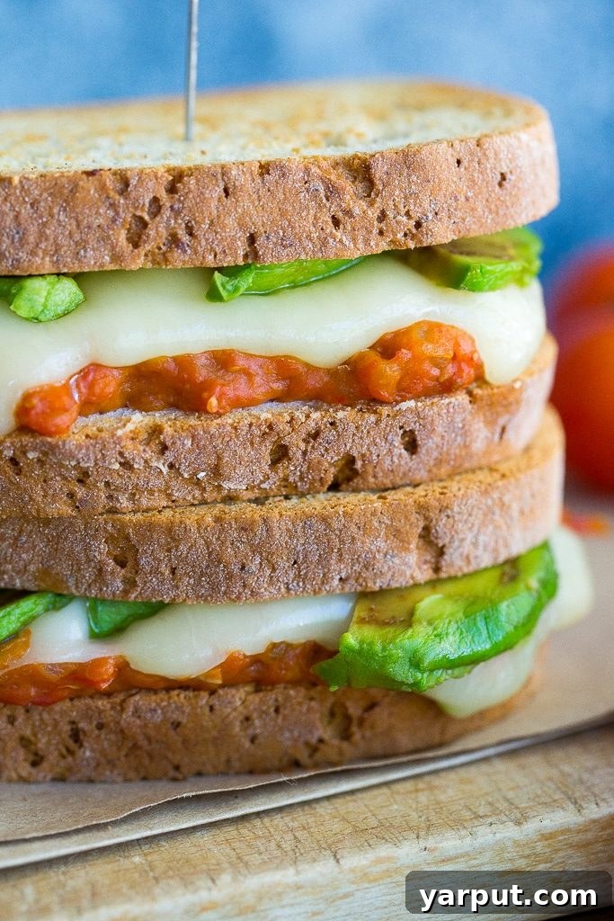 Sweet & Savory Avocado Grilled Cheese with Cherry Tomato Jam 5 This Grilled Cheese with Cherry Tomato Jam & Avocado is so flavorful and delicious! It's the perfect grown up grilled cheese for the summer! {gluten free}