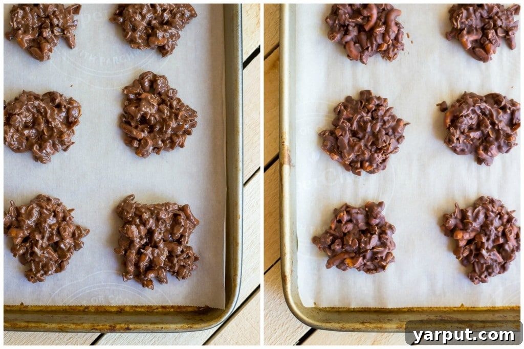 Effortless Chocolate Pretzel Peanut Butter Crunch Cookies 5 No Bake Chocolate Pretzel Peanut Butter Cookies! So easy to make and they make for a delicious snack or dessert when you're craving cookies but don't want to turn on the oven! {gluten free}