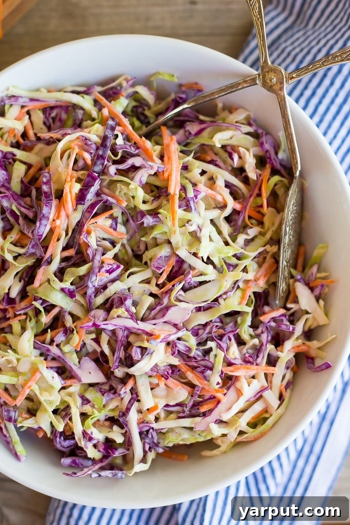 Velvety Greek Yogurt Coleslaw Without Mayo 5 Creamy Greek Yogurt Coleslaw, Healthy Side Dish