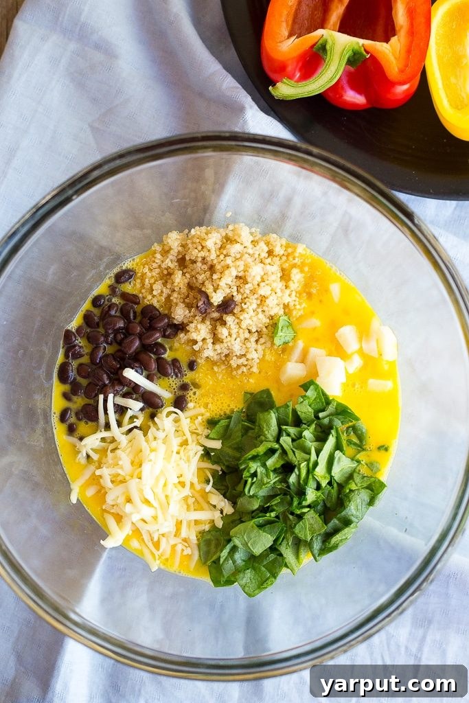 Power-Packed Breakfast Peppers 3 These healthy and hearty Loaded Breakfast Stuffed Peppers can be made ahead of time and re-heated for a delicious breakfast all week long!