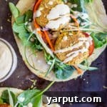 Roasted Broccoli and Lemon Falafel Pitas