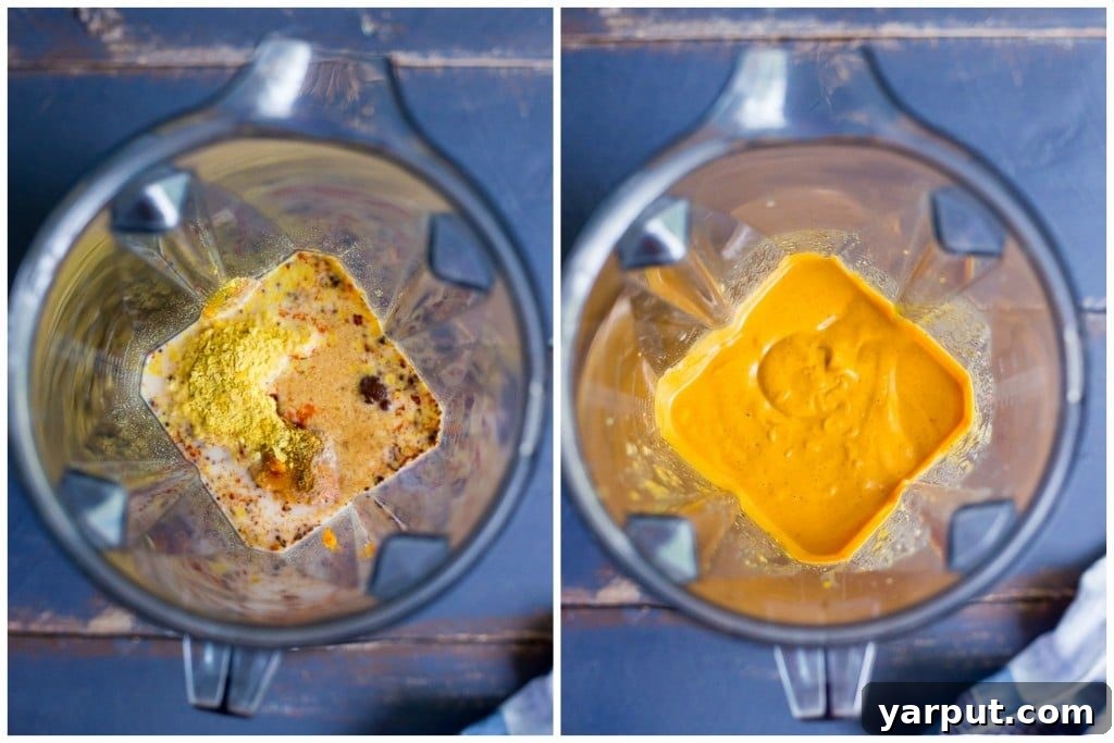Creamy Vegan Pumpkin Cheeze Sauce 3 Delicious plant-based pumpkin cashew cheese sauce poured over a plate of crunchy nachos, a perfect dairy-free alternative.