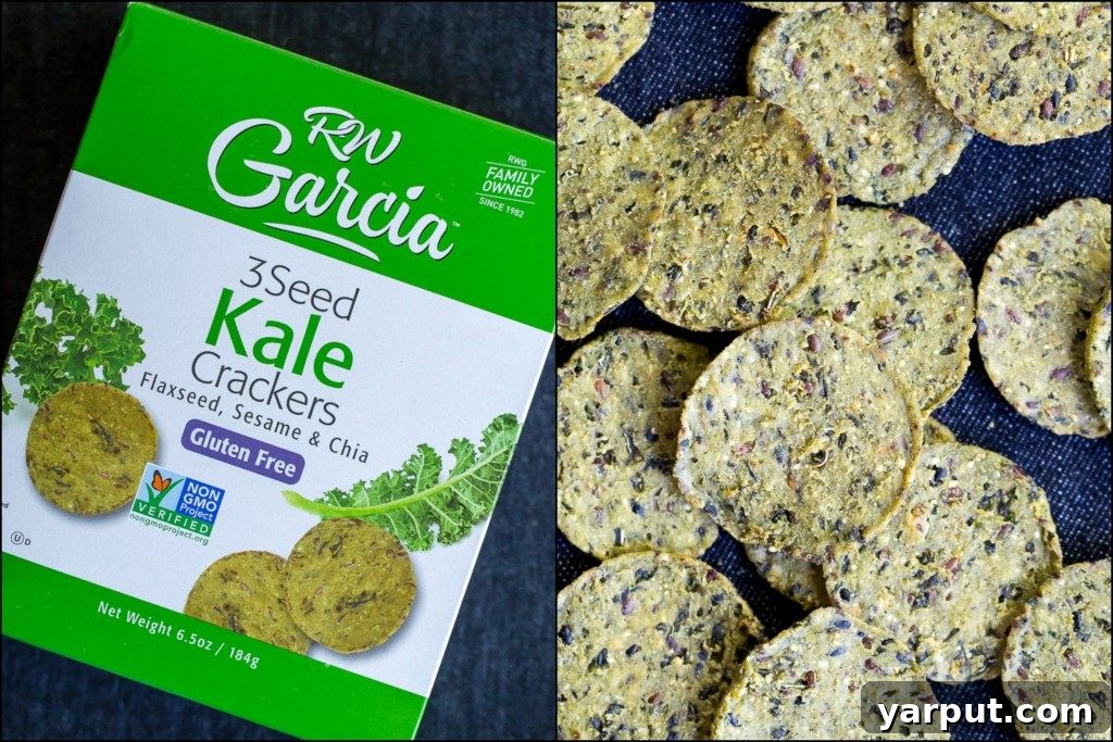 Kale Crackers with Black Bean Hummus and Pomegranate Salsa- A delicious and fun snack or appetizer to serve at your next party! Gluten free and vegan!
