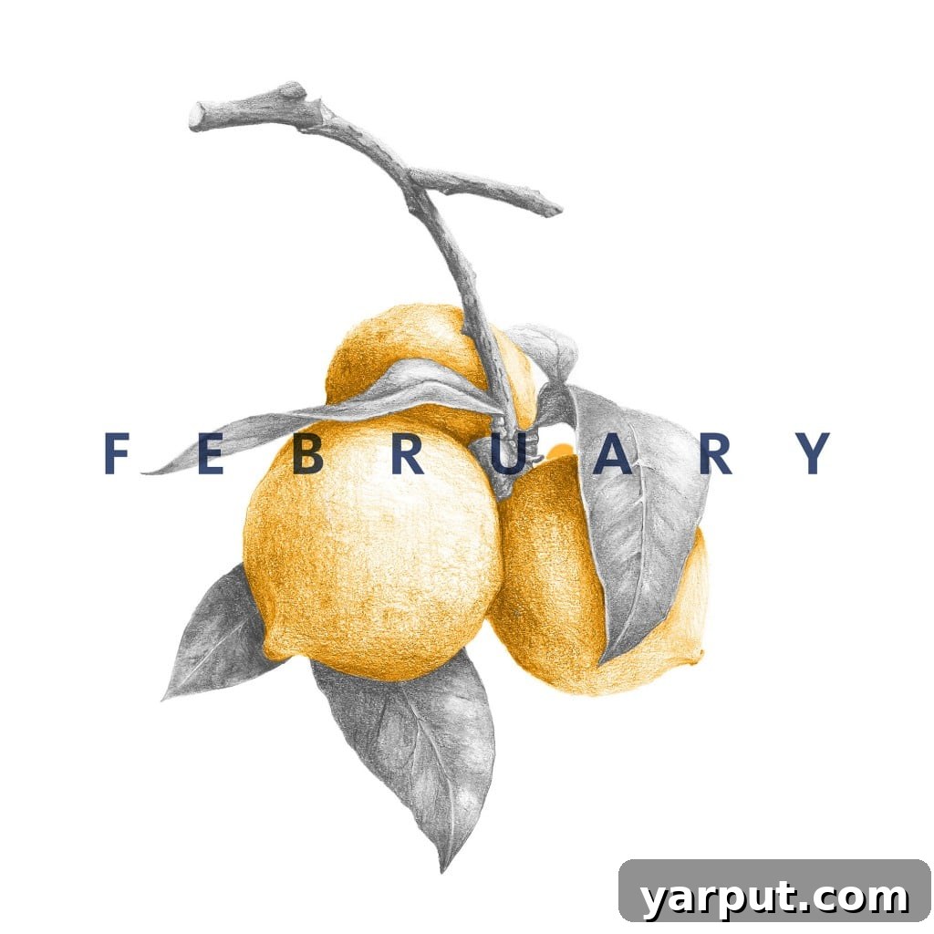 A collage of seasonal February produce, suggesting fresh and healthy recipe ideas.