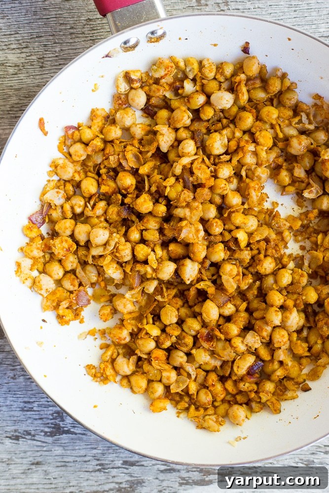 Healthy Taco Chickpea Lettuce Wraps - Filling