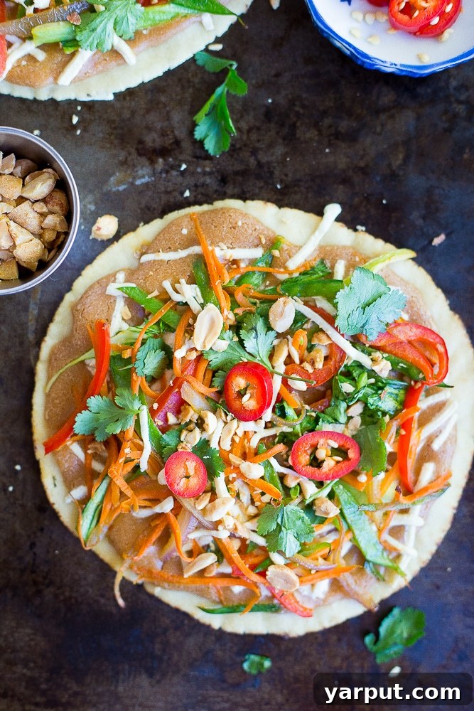 Effortless Thai Veggie Pita Pizzas 7 Delicious Thai Vegetable Pita Pizzas, perfect for a quick, healthy, and vegetarian dinner.