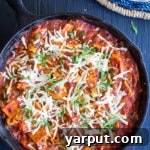 30 Minute Pizza Skillet Casserole finished dish