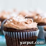 Gluten-Free Vegan Chocolate Coconut Cupcakes with Chocolate Whipped Cream
