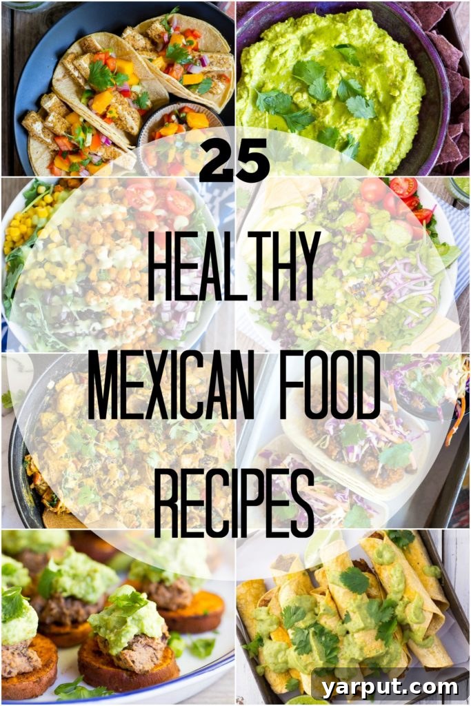 Guilt-Free Mexican Delights 2 A vibrant platter of healthy Mexican food, showcasing fresh ingredients and diverse dishes, perfect for a feast.
