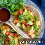 Crispy Potato Tacos featured in a recipe card image.
