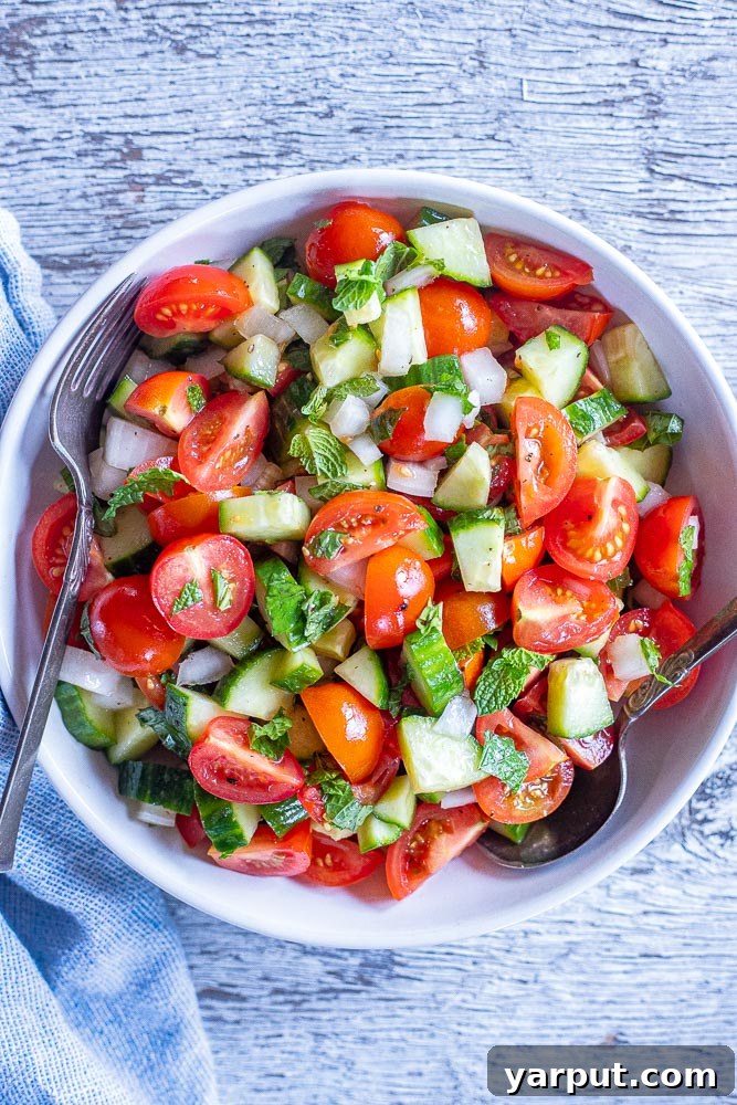 55 Refreshing & Healthy Summer Sides 7 Fresh Cucumber Tomato Salad, a simple and refreshing summer side dish
