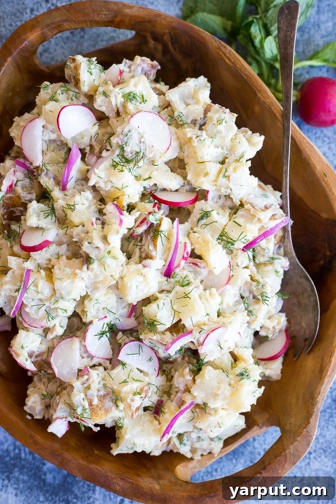 55 Refreshing & Healthy Summer Sides 5 Salt and Vinegar Potato Salad, a zesty and flavorful twist on a summer favorite
