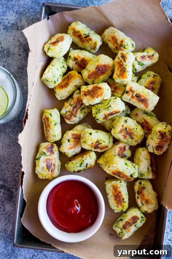55 Refreshing & Healthy Summer Sides 51 4 Ingredient Zucchini Tater Tots, a simple and healthy vegetable side