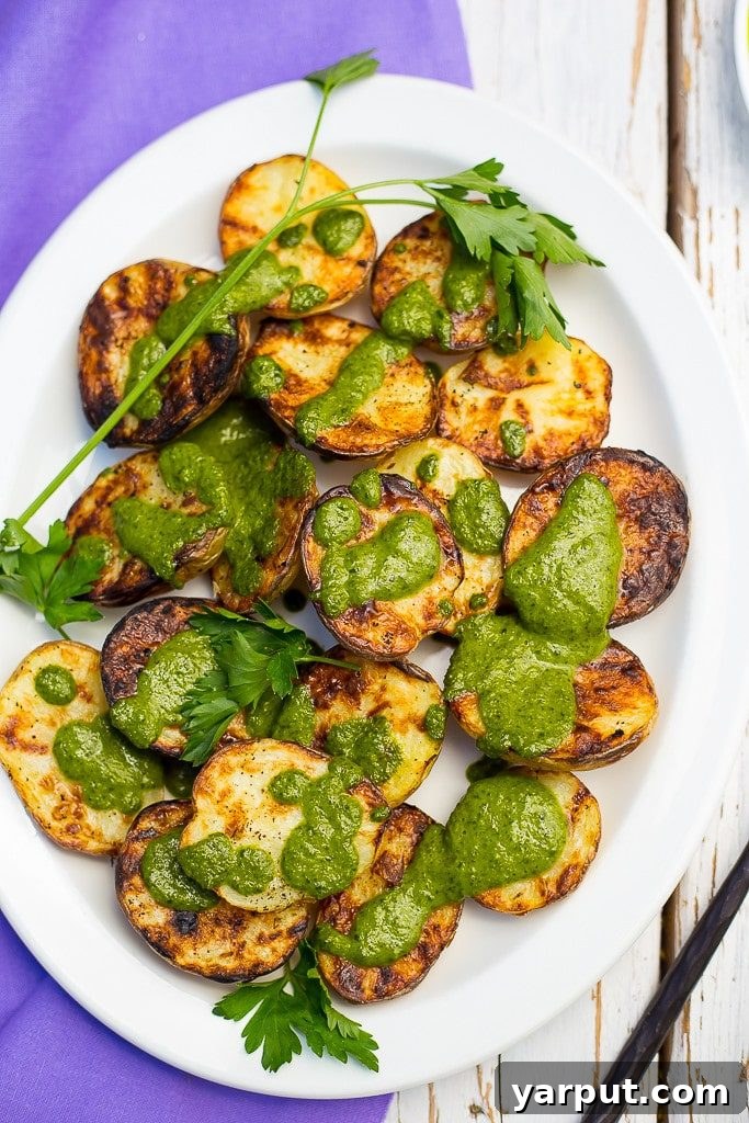 55 Refreshing & Healthy Summer Sides 56 Grilled Baby Potatoes with Lemon Herb Dressing, a fresh and zesty potato side