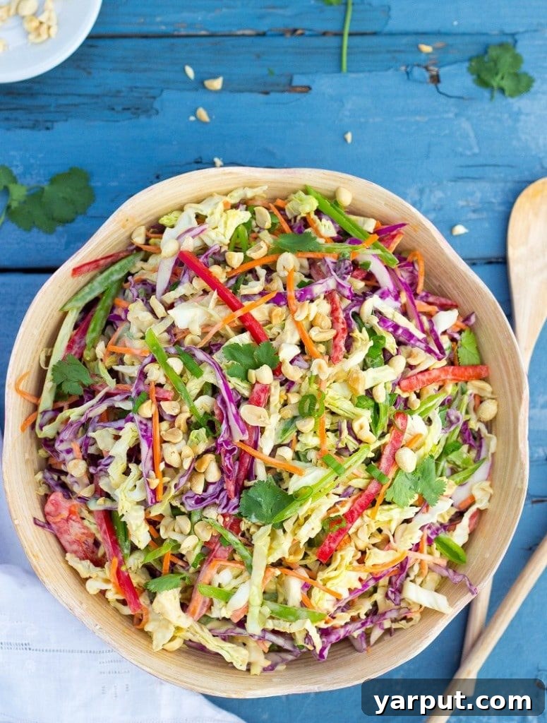 55 Refreshing & Healthy Summer Sides 31 Creamy Rainbow Asian Slaw, a vibrant and flavorful side with an Eastern twist
