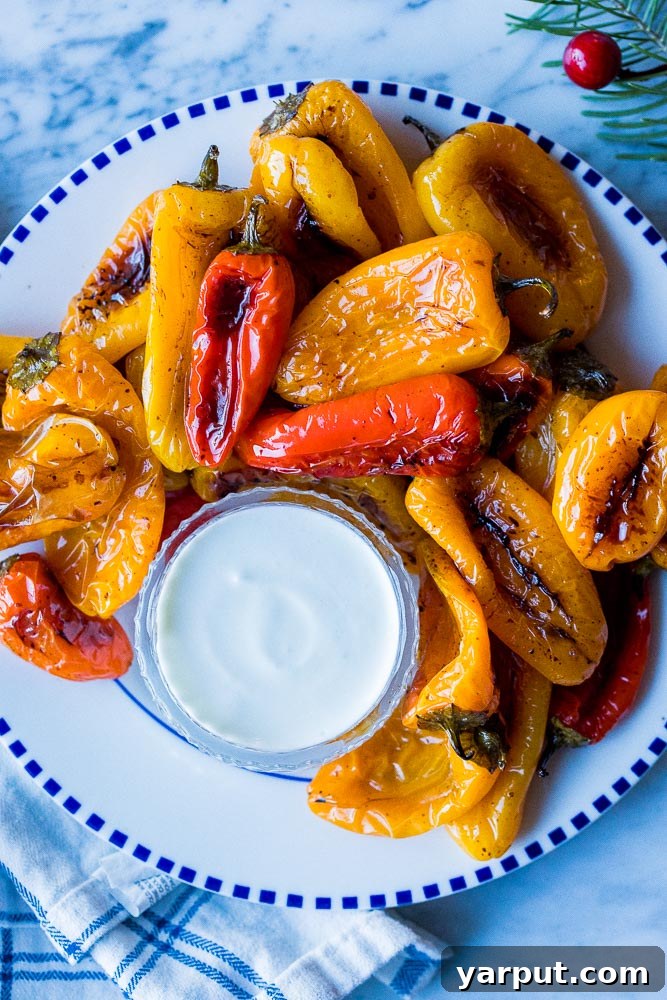 55 Refreshing & Healthy Summer Sides 33 Roasted Sweet Peppers with Goat Cheese Dip, a gourmet appetizer or side