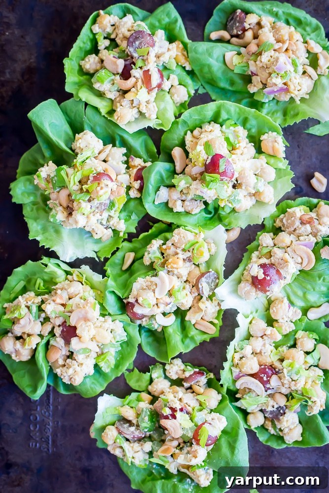 Speedy Curried Chickpea Tofu Lettuce Wraps 2 10 Minute Curried Chickpea Tofu Lettuce Wraps - These healthy and delicious lettuce wraps are perfect for a quick and easy no cook meal! Enjoy them for lunch or dinner! Vegan/Gluten Free