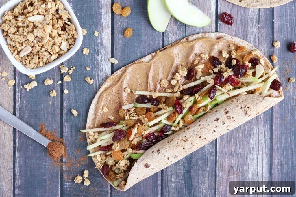 Fast & Fresh 30 No-Cook Meals 26 Apple-Peanut-Butter-Sandwich-Wraps-horiz-Wrapping-wr