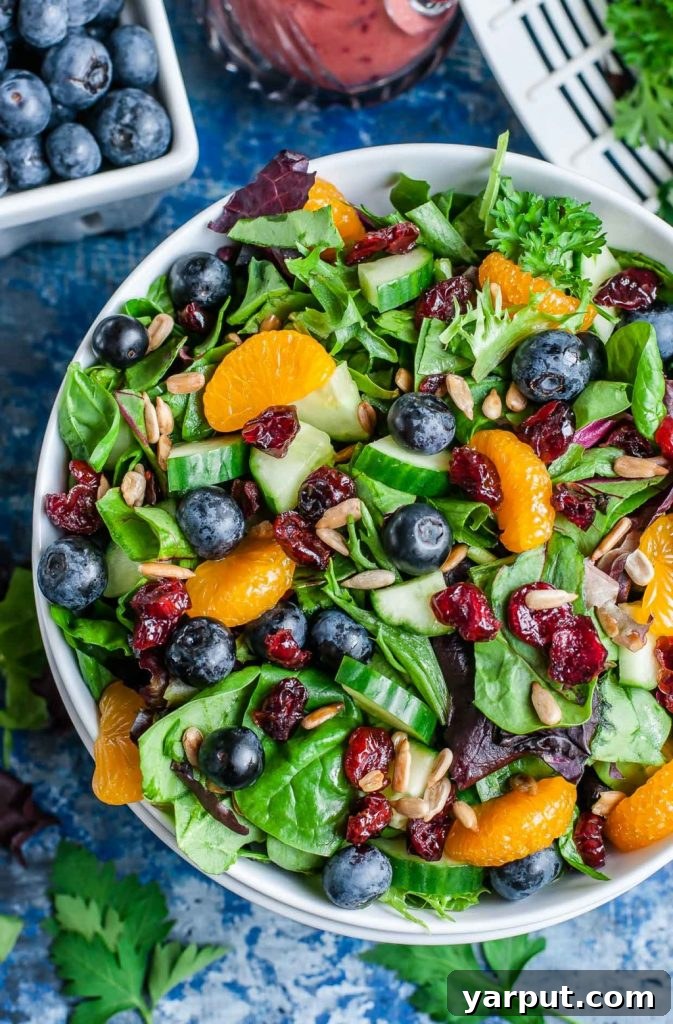 Fast & Fresh 30 No-Cook Meals 29 cranberry-blueberry-spring-mix-salad-blueberry-balsamic-dressing-recipe-peasandcrayons-2x-2