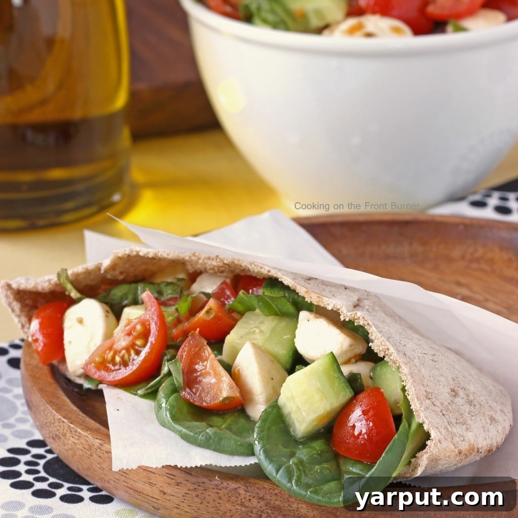 Fast & Fresh 30 No-Cook Meals 32 Caprese-Salad-Pockets-46SQ