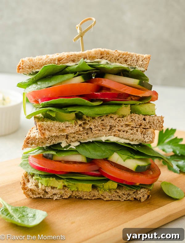 Fast & Fresh 30 No-Cook Meals 5 ultimate-veggie-sandwich-lemon-herb-cream-cheese-flavorthemoments.com_