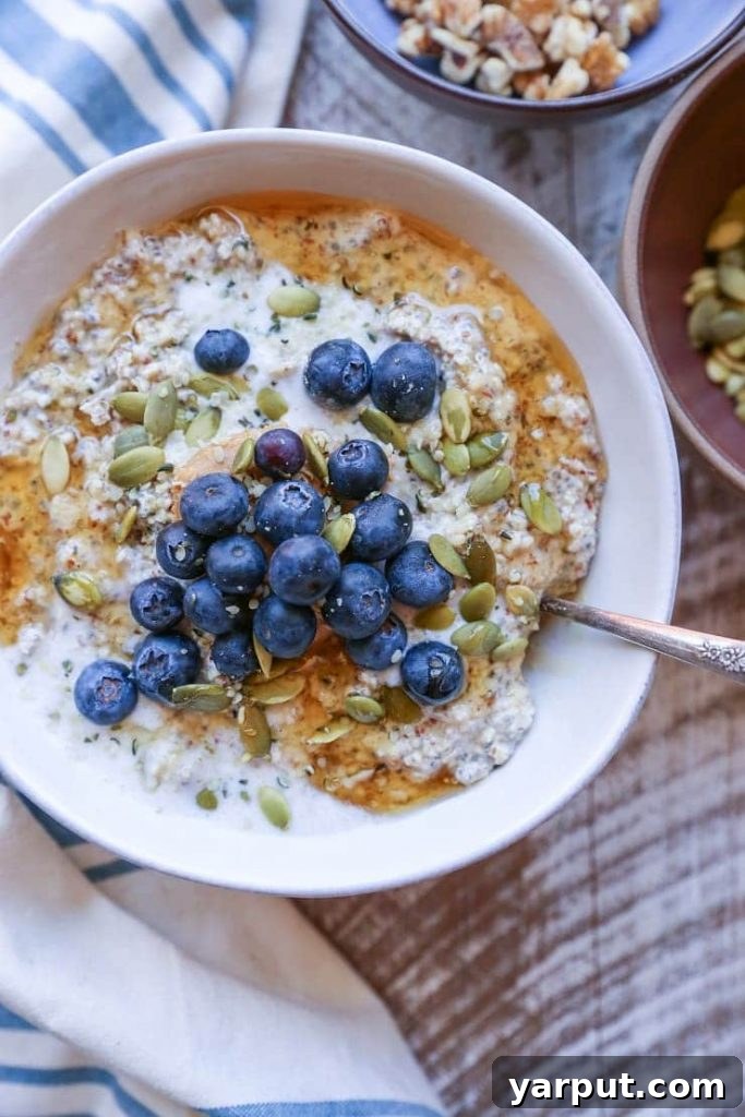 Nut and Seed Overnight N’Oatmeal - a grain-free, protein-packed breakfast for meal prep and healthy eating.