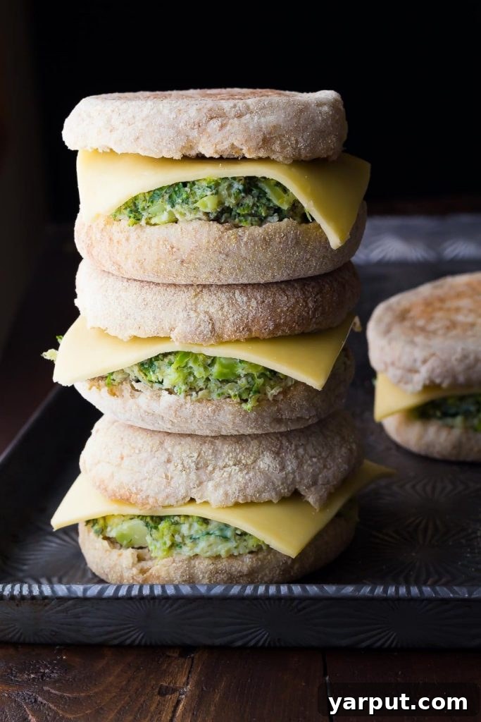 Healthy Freezer Breakfast Sandwiches - customize with your favorite fillings for a quick morning meal.