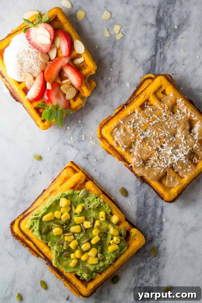 Freezer Sweet Potato Waffles - wholesome, flavorful, and easy to reheat for a quick breakfast anytime.