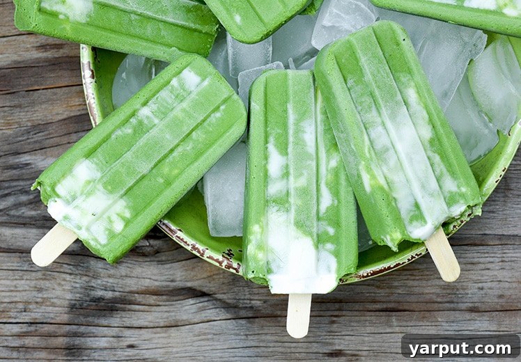 Green Smoothie Breakfast Popsicles - a fun, refreshing, and healthy way to start your day, especially in summer.