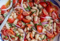 Cherry Tomato and White Bean Salad with Basil Vinaigrette