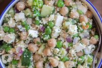 Lemony Sweet Pea and Couscous Salad with Mint