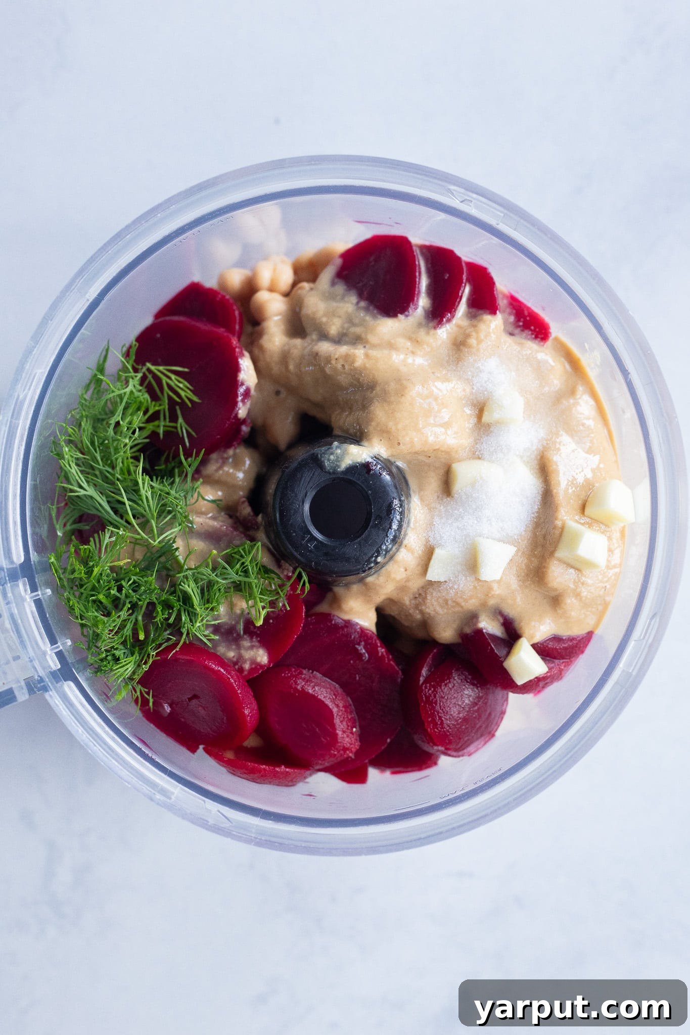 Pickled Beet Hummus Recipe: A Vibrant Twist on Classic 4 beet hummus ingredients in a food processor